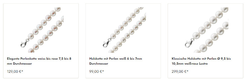 Halsketten und Colliers mit Perlen